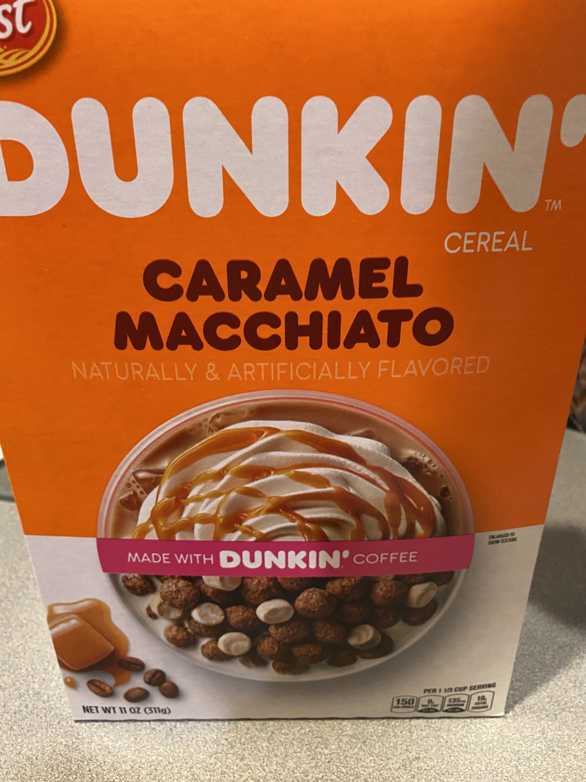 4/5 Stars: Post Dunkin Carmel Macchiato Cereal